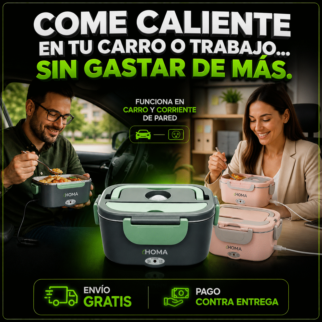 LONCHERA ELECTRICA CONEXION A CARRO Y PARED + BOLSO TERMICO